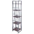 Winsome Wood Isa Collection 5-Tier Shelf, Graphite and Walnut Angle Back View