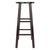 Winsome Wood Element Collection 2-Piece Bar Stool Set, Espresso Bar Stool Back View