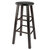 Winsome Wood Element Collection 2-Piece Bar Stool Set, Espresso Bar Stool Angle Back View