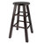 Winsome Wood Element Collection 2-Piece Counter Stool Set, Espresso Counter Stool Angle Back View