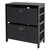 Winsome Wood Torino Collection 3-Piece Storage Shelf with 2 Foldable Fabric Baskets, Espresso and Black 3-Piece Set w/ 2 Baskets Product View