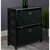 Winsome Wood Torino Collection 3-Piece Storage Shelf with 2 Foldable Fabric Baskets, Espresso and Black