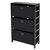 Winsome Wood Torino Collection 4-Piece Storage Shelf with 3 Foldable Fabric Baskets, Espresso and Black 4-Piece Set w/ 2 Baskets Product View