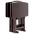 Winsome Wood Dylan Collection 5-Piece Oversize Snack Table Set, Espresso 5-Piece Set Angle Back View