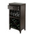 Winsome Wood WS-92745, Ancona Modular Wine Cabinet with One Drawer, Glass Rack, X Shelf, Dark Espresso, 19.09'' W x 12.6'' D x 37.52'' H