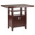 Winsome Wood Albany Collection High Table with Cabinet, Walnut Product View