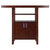 Winsome Wood Albany Collection High Table with Cabinet, Walnut Front View