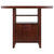 Winsome Wood Albany Collection High Table with Cabinet, Walnut Back View