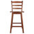 Winsome Wood Scalera Collection Ladder-back Swivel Seat Counter Stool, Walnut Counter Stool Front View