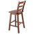 Winsome Wood Scalera Collection Ladder-back Swivel Seat Counter Stool, Walnut Counter Stool Angle Back View