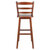 Winsome Wood Scalera Collection Ladder-back Swivel Seat Bar Stool, Walnut Bar Stool Back View
