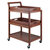 Winsome Wood Albert Collection 3-Tier Entertainment Cart, Walnut Tray on Top View
