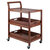 Winsome Wood Albert Collection 3-Tier Entertainment Cart, Walnut Removable Tray View