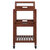 Winsome Wood Albert Collection 3-Tier Entertainment Cart, Walnut Front View