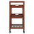 Winsome Wood Albert Collection 3-Tier Entertainment Cart, Walnut Back View