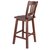 Winsome Wood Fina Collection Swivel Seat Counter Stool, Walnut Counter Stool Angle Back View