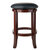 Winsome Wood Walcott Collection Cushion Swivel Seat Counter Stool, Black and Walnut Counter Stool Side View