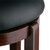 Winsome Wood Walcott Collection Cushion Swivel Seat Counter Stool, Black and Walnut Counter Stool Close Up View