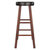 Winsome Wood Maria Collection 2-Piece Cushion Seat Bar Stool Set, Espresso and Walnut Bar Stool Back View