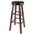 Winsome Wood Maria Collection 2-Piece Cushion Seat Bar Stool Set, Espresso and Walnut Bar Stool Angle Back View