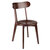 Winsome Wood Pauline Collection 2-Piece H-Leg Chair Set, Walnut Angle View