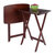 Winsome Wood Darlene Collection 2-Piece Snack Table Set, Walnut 2-Piece Set Prop View