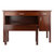 Winsome Wood Emmet Collection 2-Piece Desk with Bench, Walnut 2-Piece Set: Desk w/ Bench Front View