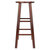 Winsome Wood Element Collection 2-Piece Bar Stool Set, Walnut Bar Stool Front View