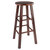 Winsome Wood Element Collection 2-Piece Bar Stool Set, Walnut Bar Stool Angle View