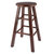 Winsome Wood Element Collection 2-Piece Counter Stool Set, Walnut Counter Stool Angle Back View