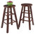 Winsome Wood Element Collection 2-Piece Counter Stool Set, Walnut Counter Stool Prop View
