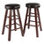 Winsome Wood Maria Collection 2-Piece Cushion Seat Counter Stool Set, Espresso & Walnut Counter Stool Product View