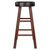 Winsome Wood Maria Collection 2-Piece Cushion Seat Counter Stool Set, Espresso & Walnut Counter Stool Front View