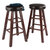 Winsome Wood Maria Collection 2-Piece Cushion Seat Counter Stool Set, Espresso & Walnut Counter Stool Prop View