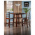 Winsome Wood Orlando Collection 3-Piece Set High Table, 2 Shelves with 2 Ladder Back Stools in Walnut, 33-7/8" W x 33-7/8" D x 36-1/16" H