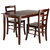 Winsome Wood Inglewood Collection 3-Piece Dining Table with Ladder-back Chairs, Walnut 3-Piece Set w/ Ladder Back Chairs Product View
