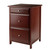 Winsome Wood Delta Collection Home Office File Cabinet, Walnut Front View