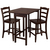 Winsome Wood Lynnwood 3-Pc. Set, Includes Drop Leaf High Table and 2 Counter Ladder Back Stools