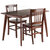 Winsome Wood Shaye Collection 3-Piece Set Dining Table with Slat-back Chairs, Walnut 3-Piece Set w/ Slat Back Chairs Product View