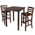Winsome Wood Parkland 3-Pc. Set, Includes Drop Leaf High Table and 2- 29" Ladder Back Stools