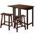 Winsome Wood Lynnwood 3-Pc. Set, Includes Drop Leaf High Table and 2- 24" Saddle Seat Stool