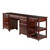 Winsome Wood Delta Collection 3-Piece Home Office Desk Set, Walnut Closed View