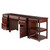 Winsome Wood Delta Collection 3-Piece Home Office Desk Set, Walnut Opened View