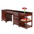 Winsome Wood Delta Collection 3-Piece Home Office Desk Set, Walnut Illustration