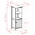 Winsome Wood Brooke Collection 2-Section Cupboard Open Shelf Dimensions