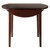 Winsome Wood Clayton Collection Round Drop Leaf Dining Table, Walnut Front View