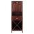 Winsome Wood Brooke Collection Jelly 4-Section Cupboard, 1-Drawer, Wine Storage, Walnut Front View