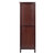 Winsome Wood Brooke Collection Jelly 4-Section Cupboard, 1-Drawer, Wine Storage, Walnut Side View