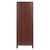 Winsome Wood Brooke Collection Jelly 4-Section Cupboard, 1-Drawer, Wine Storage, Walnut Back View
