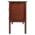 Winsome Wood Emmet Collection Writing Desk, Walnut Side View